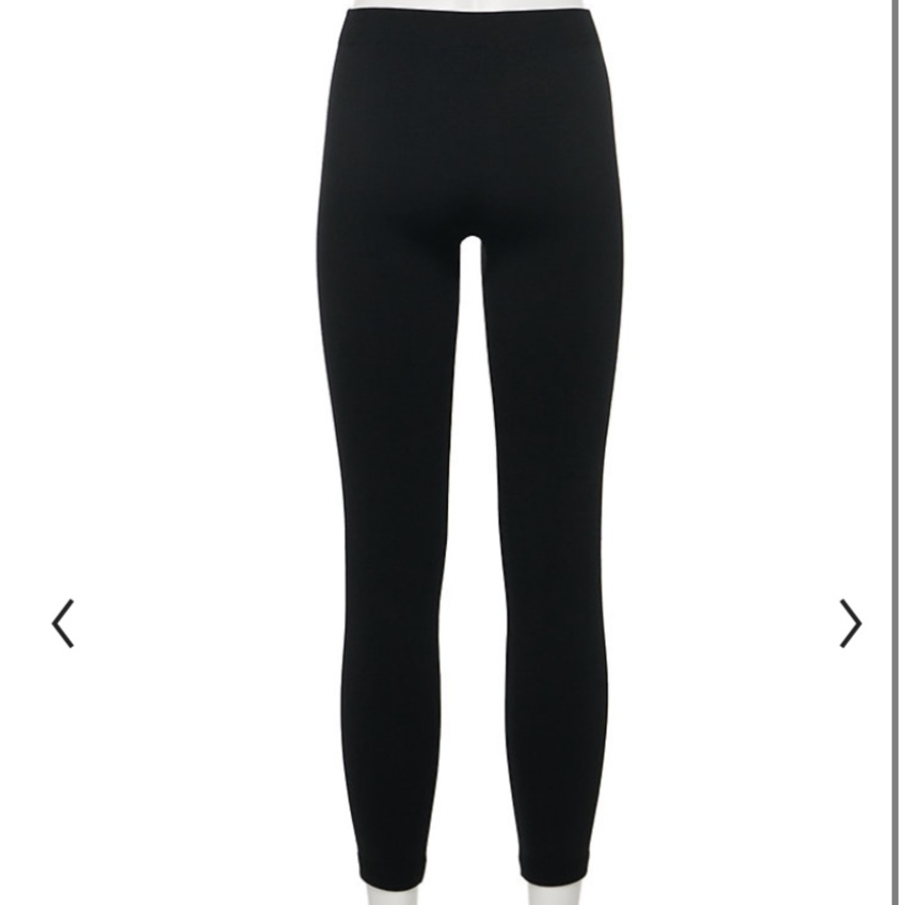 Juniors fleece lined leggings X-small black